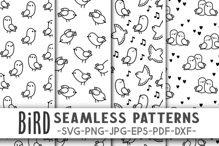Bird pattern svg Bird svg cut files Bird digital paper pack