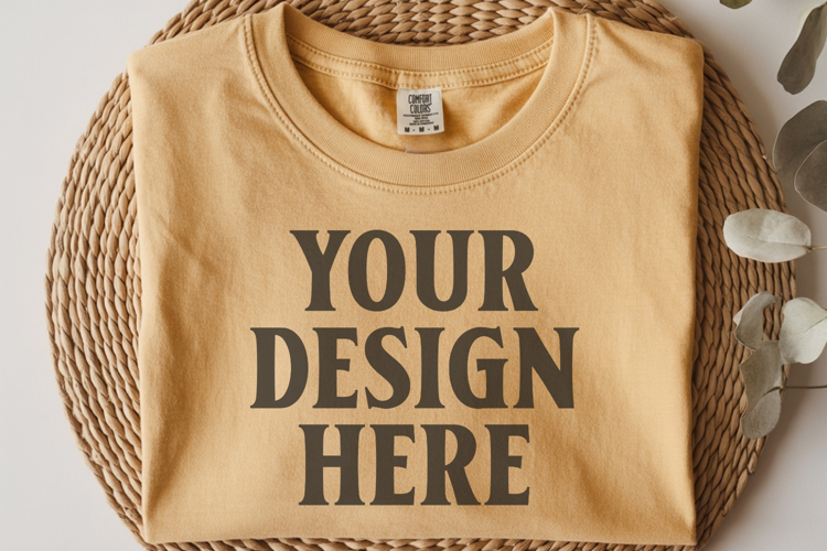 Monarch Comfort Colors 1717 Folded Tshirt Mockups