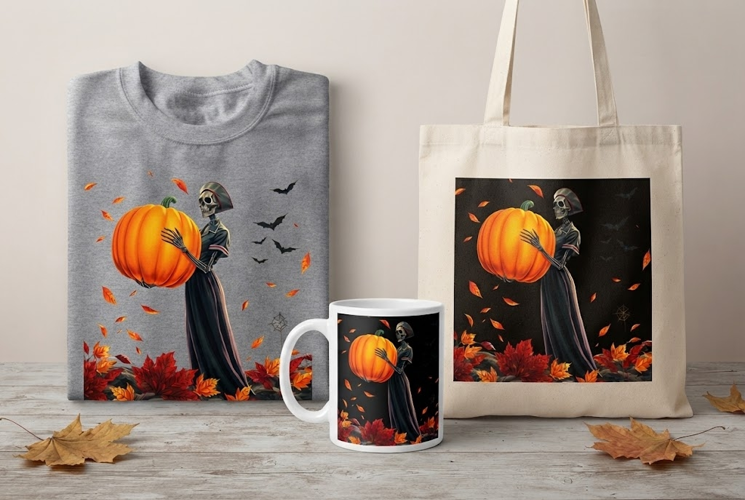 Skeleton Pumpkin PNG | Gothic Halloween Grim Reaper Clipart