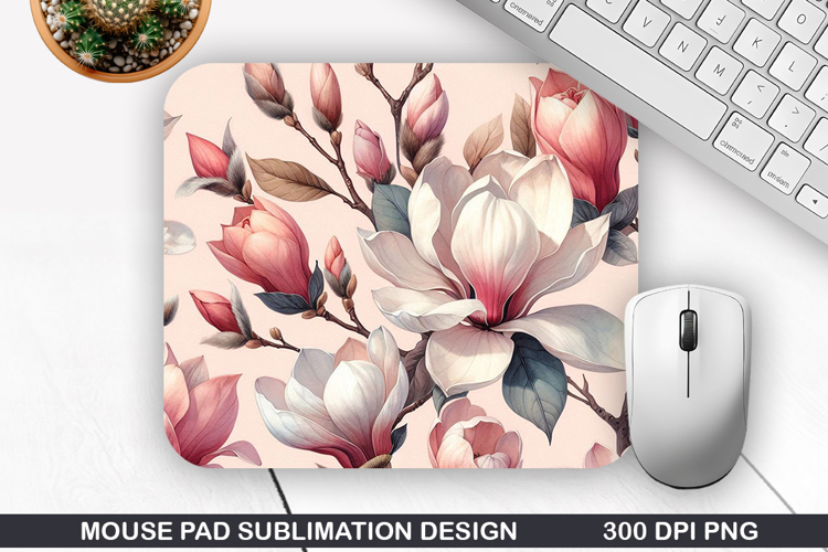 Flowers Mouse Pad Sublimation, Spring Mouse Pad PNG Design