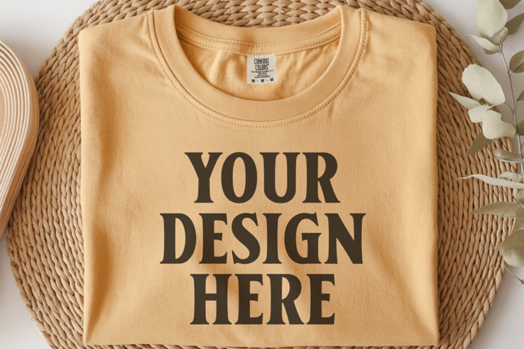 Monarch Comfort Colors 1717 Folded Tshirt Mockups