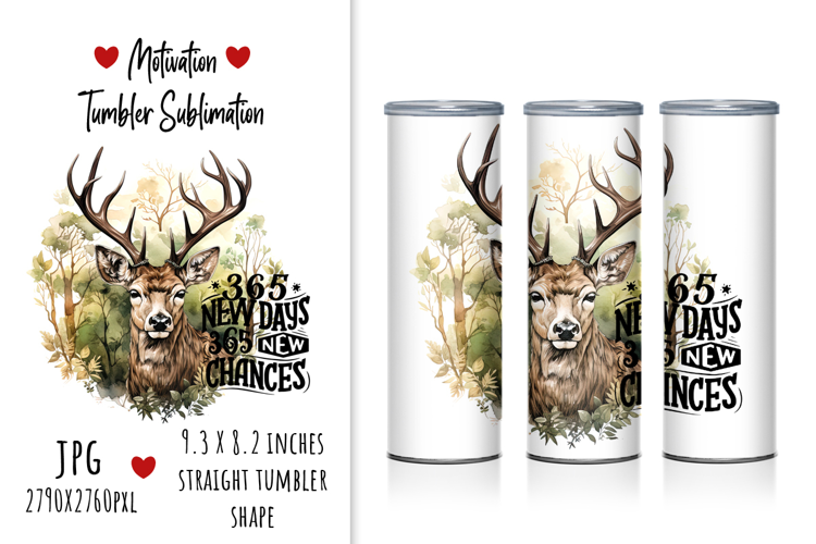 "365 New Days 365 New Chances" Tumbler Motivation