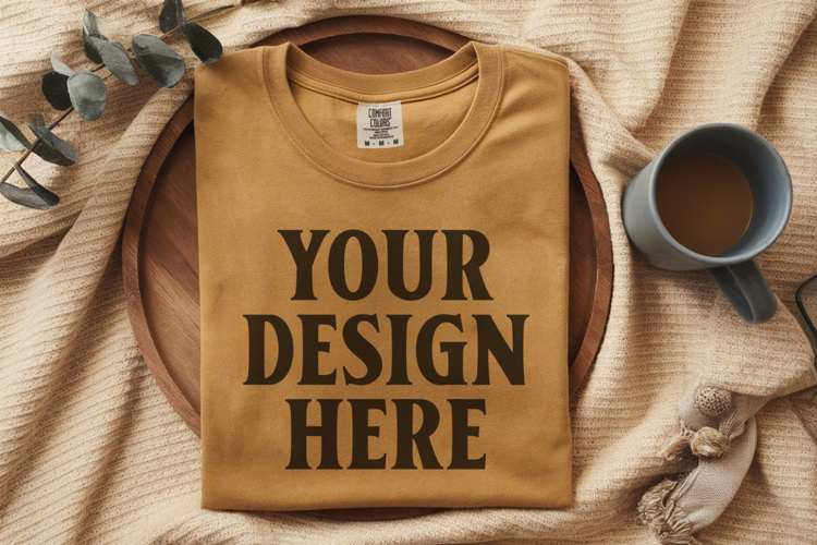 Monarch Comfort Colors 1717 Folded Tshirt Mockups