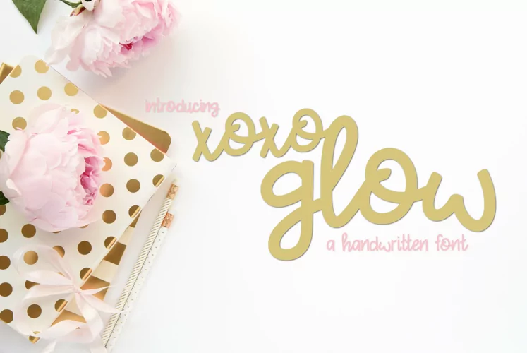 XoXo Glow - A Delightful Sassy Script Font