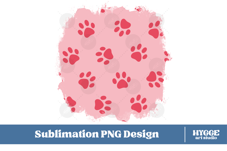 American 4th of July Cat Dog Paw Background Png Sublimation