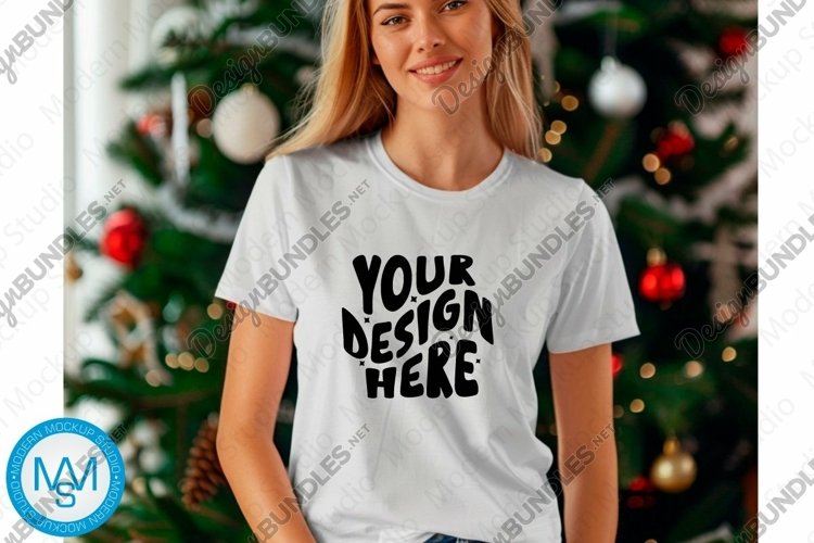 White Tshirt Mockup Image 15