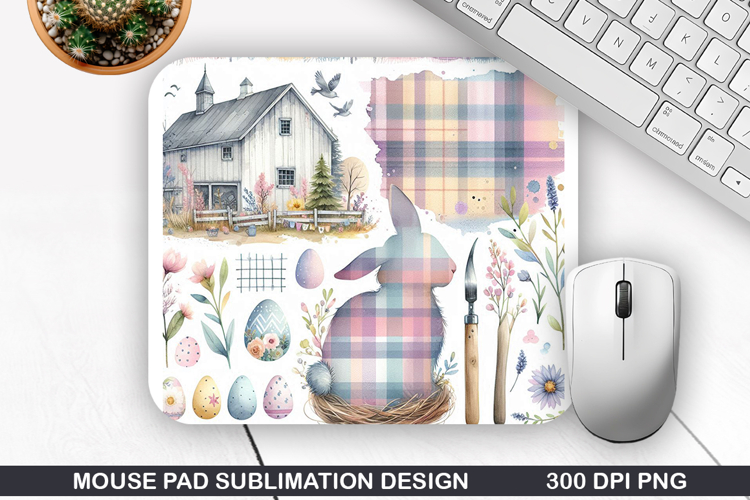 Home Mouse Pad Sublimation, Easter Mouse Pad PNG Design