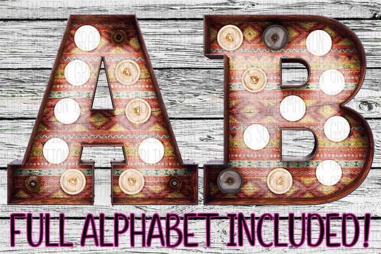 Tribal Marquee Alphabet example image 1