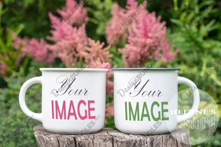 Two mug mockup |2 White mug mock up | JPEG