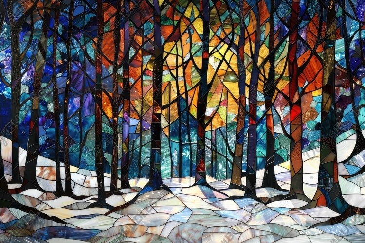Stained Glass Texture Image 21