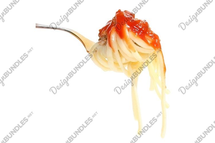 Stock Photo - Macaroni with tomato sauce on a plug.
