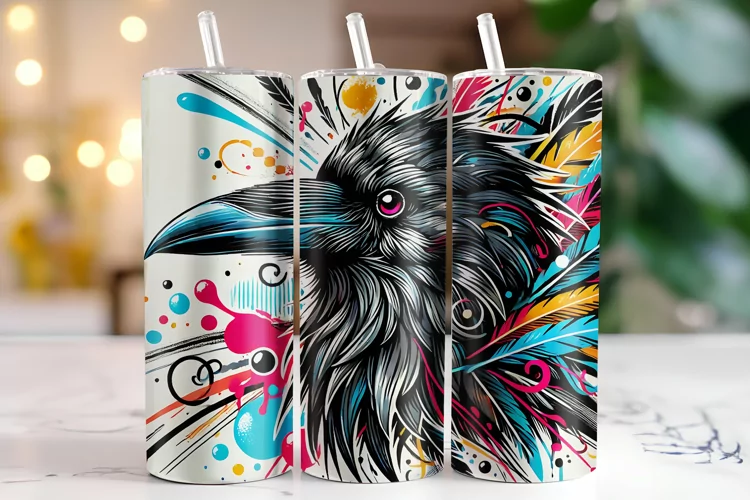 Crow Tumbler Wrap | Sublimation | Tumblers