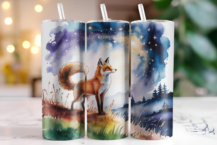 Fox Tumbler Wrap | Sublimation | Tumblers