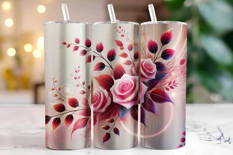 Flowers Tumbler Wrap | Sublimation | Tumblers