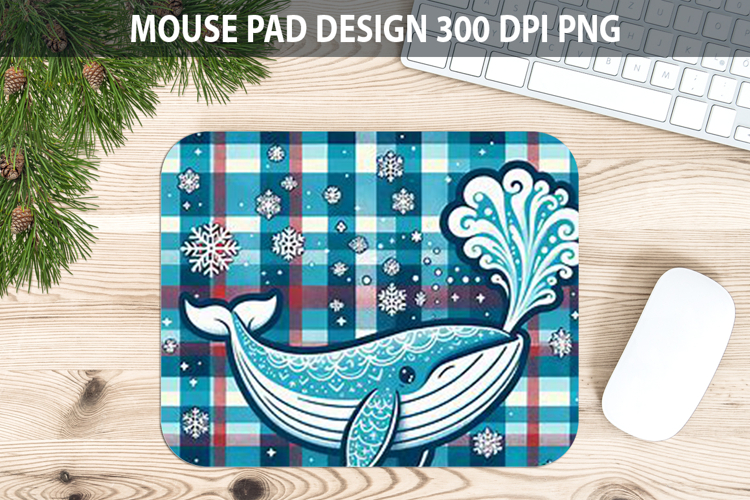 Christmas Dophin Pad Sublimation - Animal PNG Design