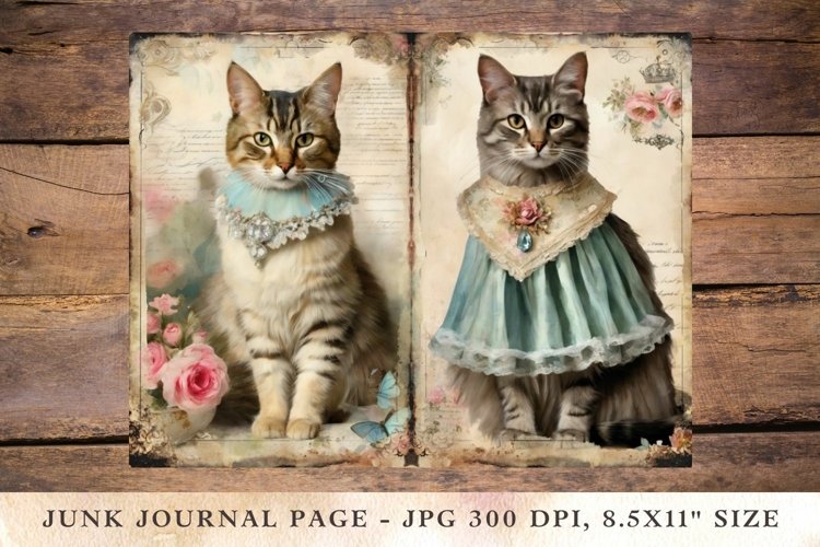 Printable Junk Journal Pages cat 12