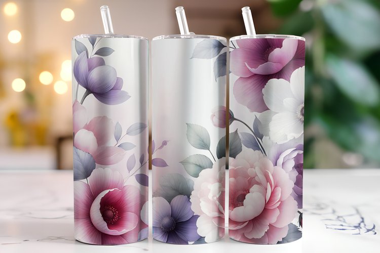 Flowers Tumbler Wrap | Sublimation | Tumblers