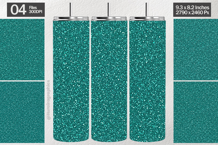 Teal Glitter Tumbler Wrap| Tumbler Sublimation