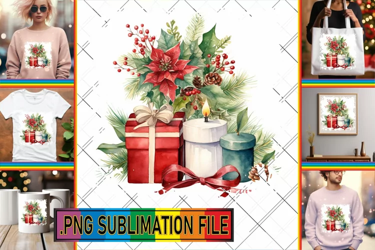 Vintage Watercolor Holiday Art and Decorations