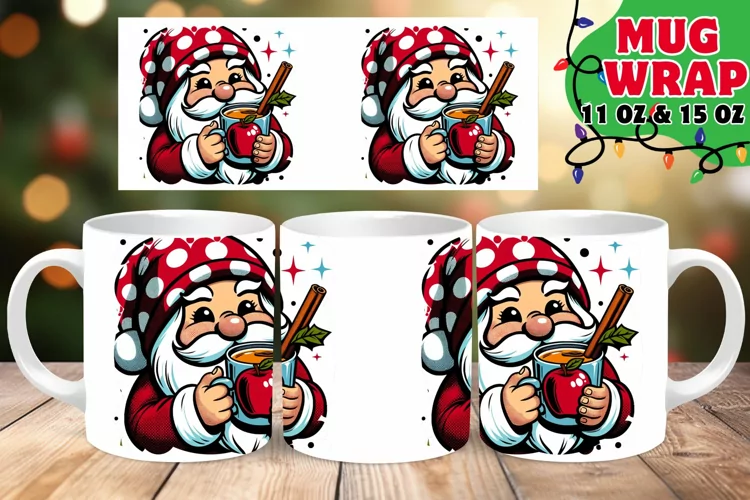 WINTER GNOME SPLENDOR 11OZ 15OZ MUG WRAP