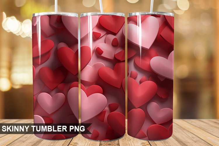3D Valentines Day Tumbler Design | Tumbler Sublimation