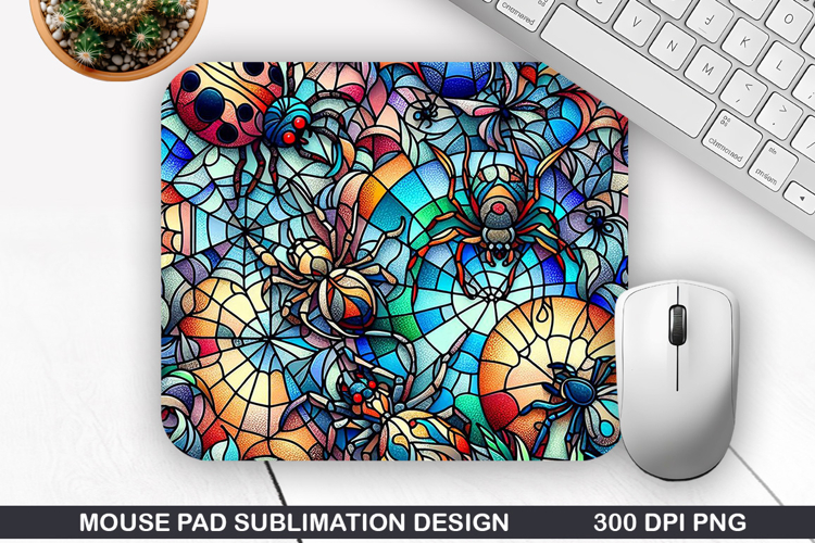 Spiders Mouse Pad Sublimation,Halloween Mouse Pad PNG Design