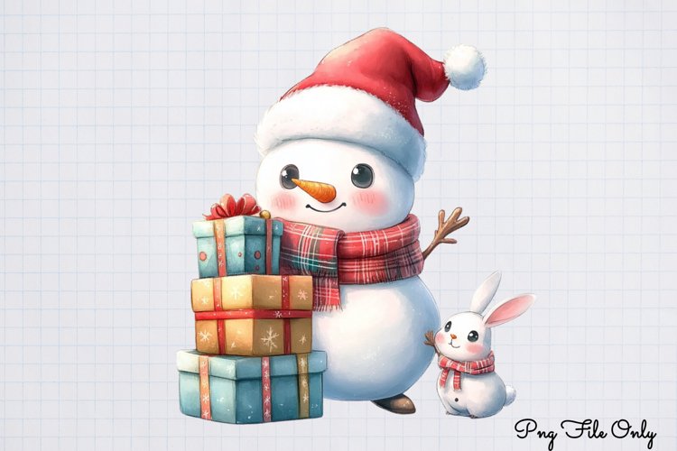 Cute Snowman Clipart Image 10