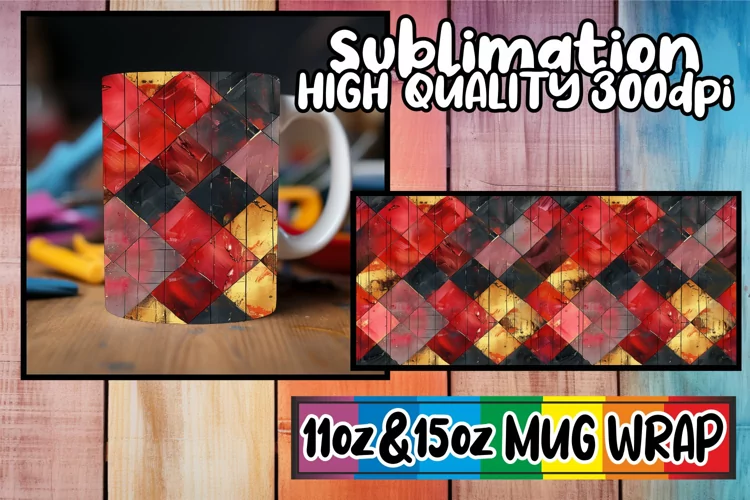 Spring-Themed Graffiti Mug Wrap Sublimation