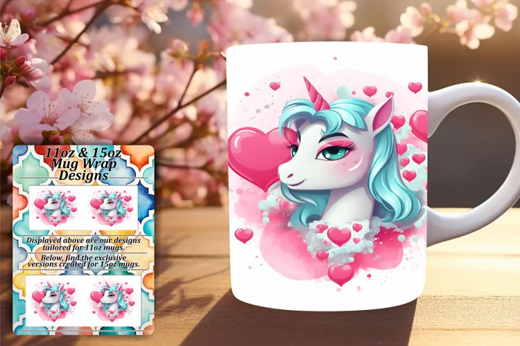 Mystical Horse Mug Wrap Sublimation