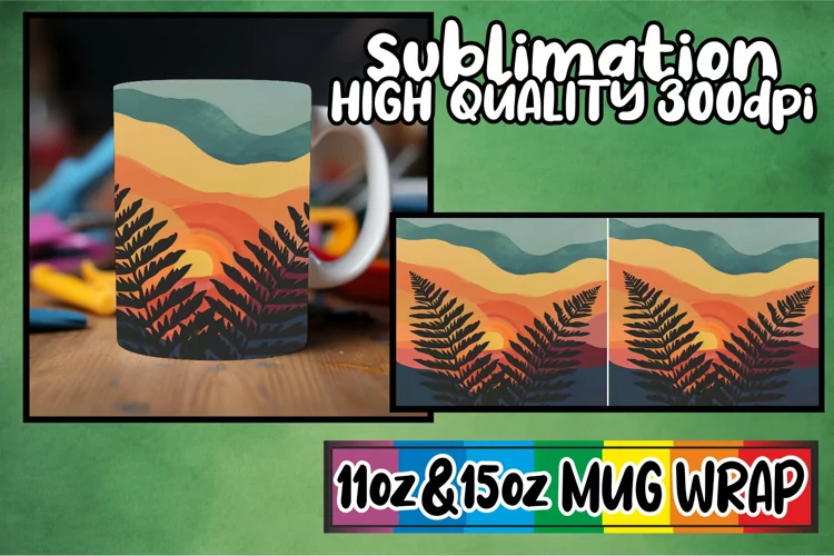 Retro Spring Bouquet: Mug Wrap Sublimation