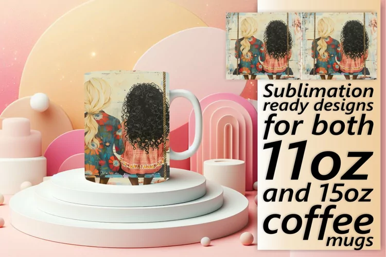 Blossom Springtime Girlfriends Mug Wrap: 11oz 15oz