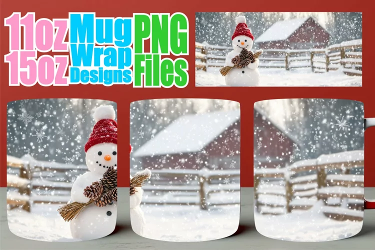 Refreshing moments sublimation mug wrap, Winter