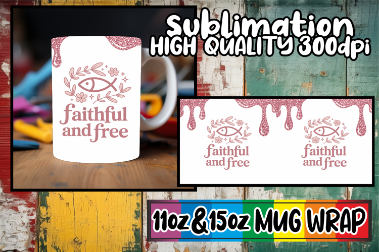 Lovely escapes 11oz 15oz mug wrap, Christian