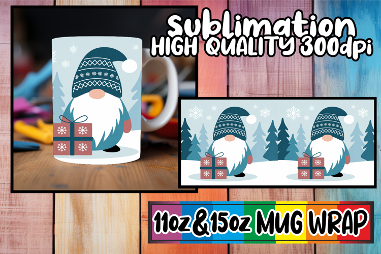 Bright beginnings 11oz 15oz sublimation wrap, Gnomes
