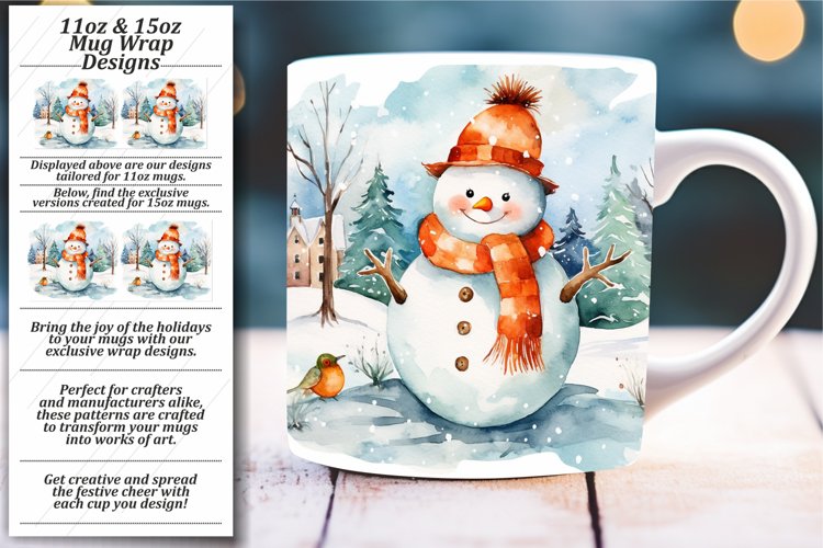 Sublimation Mug Wrap Bliss: Winter Joy