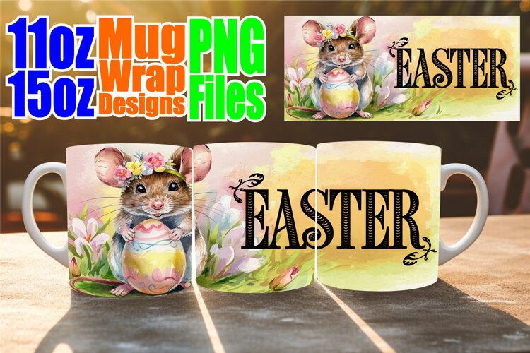 Radiant smiles 11oz 15oz mug wrap, Easter example image 1