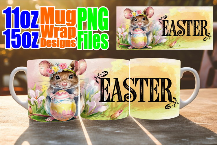 Radiant smiles 11oz 15oz mug wrap, Easter
