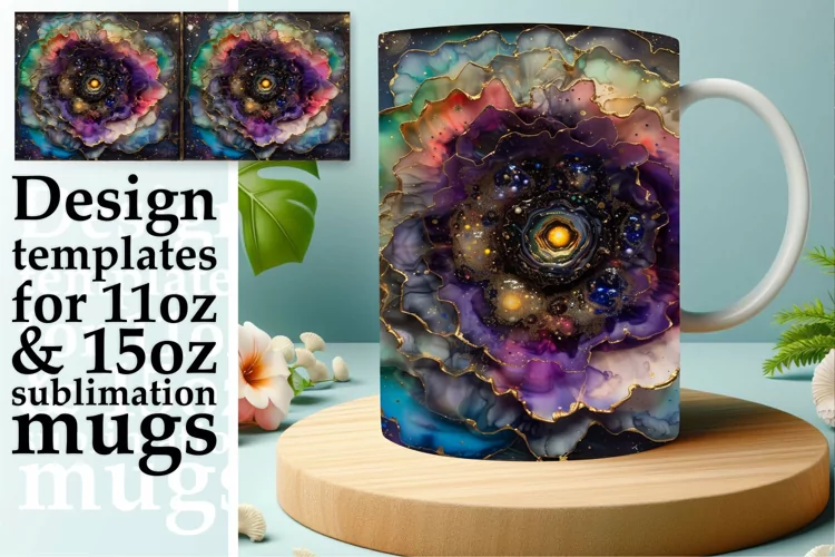 Elegant Springtime Elegance Mug Wrap: 3D Sublimation