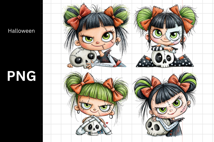 Halloween PNG, Spooky Girl PNG, Fall PNG