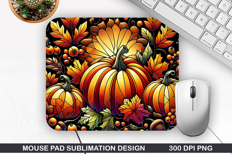 Pumpkin Mouse Pad Sublimation, Halloween Mouse Pad PNG