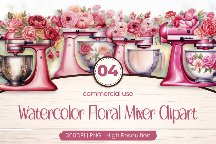 Floral Mixer Clipart PNG