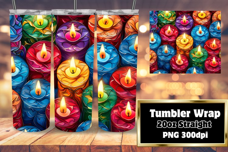 Christmas 3D Vibrant Color Ornaments 20oz