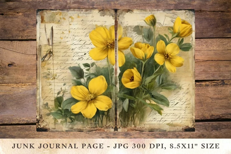 Printable Junk Journal Pages jasmine 4