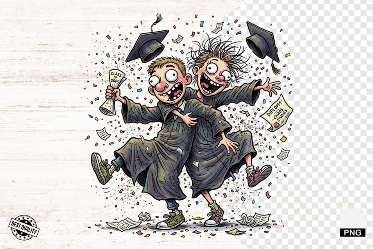 Graduation Girl and Boy PNG - Graduation Clipart