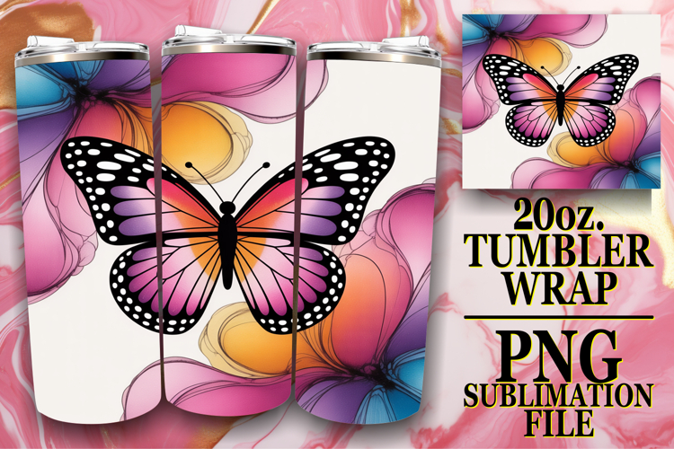 BLISSFUL MEMORIES 20oz TUMBLER WRAP, Butterfly
