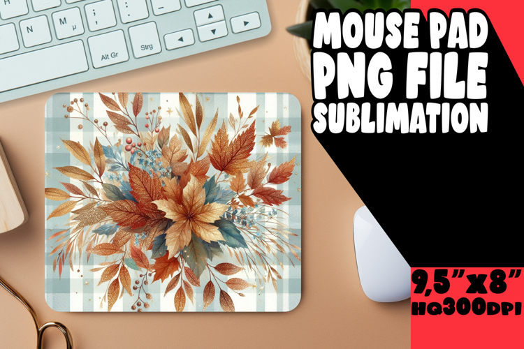 Cheerful MOUSE PAD Sublimation PNG, Autumn Flower