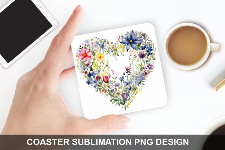 Spring Flower - Coaster Sublimation Design