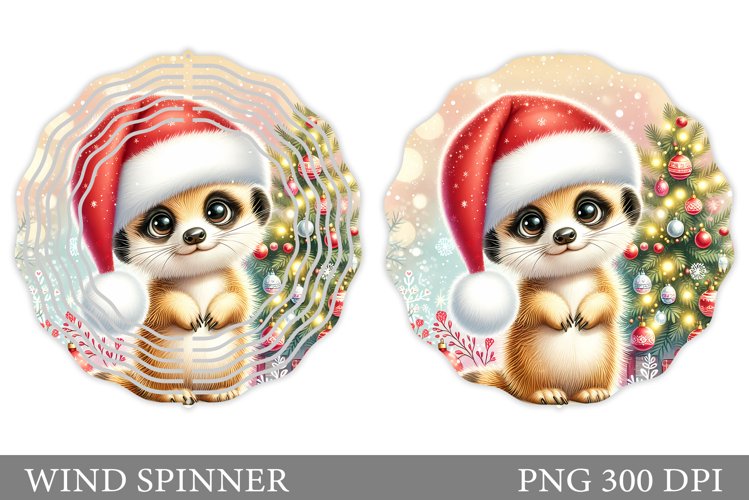 Christmas Meercat Wind Spinner. Christmas Wind Spinner example image 1