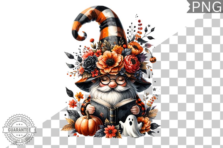 Halloween Gnome Sublimation - Clipart PNG Design