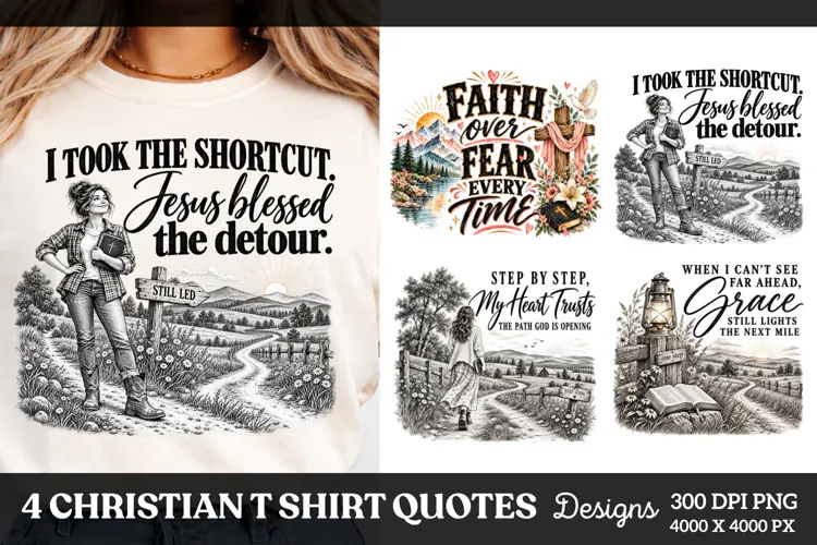 4 Christian Inspirational Sayings PNG